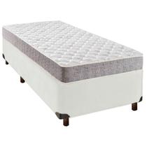 Colchão Solteiro Simples D23 + Box Branco - D23