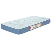 Colchão Solteiro Sleep Max Espuma D45 78x188x15cm Branco/Azul - Castor