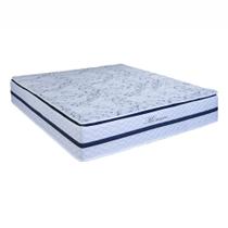 Colchão Super King Molas Ensacadas Mônaco 32x193x203cm Paropas By Ecosono Branco/Azul Colchão Super King Molas Ensacadas Mônaco 32x193x203cm Paropas By Ecosono Branco/Azul
