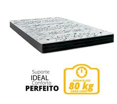 Colchão Viúva de Espuma Semi Ortopédica Extra Firme D28 Preto 17x128x188 Suporta Até 80kg - Aloa