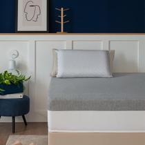 Colchão Viúva Guldi Dream Mola Ensacada (30x128x188) com 2 Travesseiros Guldi Soft Nasa Branco e Cinza Colchão Viúva Guldi Dream Mola Ensacada (30x128x188) com 2 Travesseiros Guldi Soft Nasa Branco e Cinza