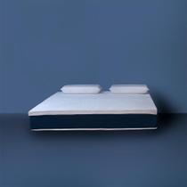 Colchão Viúva Mola Ensacada Guldi Firme (25x128x188) e 2 Travesseiros Guldi Nasa Viscoelástico Azul e Branco Colchão Viúva Mola Ensacada Guldi Firme (25x128x188) e 2 Travesseiros Guldi Nasa Viscoelástico Azul e Branco