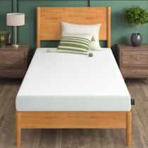 Colchão Zinus de Espuma Viscoelástica com Chá Verde 15 cm Solteiro Colchão Zinus de Espuma Viscoelástica com Chá Verde 15 cm Solteiro