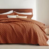 Colchas leves Quilt Bedsure King Size vermelhas e laranja Colchas leves Quilt Bedsure King Size vermelhas e laranja