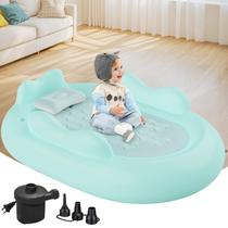 Colchón Inflable ABDTECH para Niños, Cama de Viaje Ovalada Verde, 152x109x30 cm Colchón Inflable ABDTECH para Niños, Cama de Viaje Ovalada Verde, 152x109x30 cm