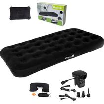 Colchón Inflable para Camping Onirii Talla Twin con Bomba de Aire Negro