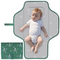 Colchoneta para Cambiar Pañales Impermeable Plegable Coinarin 69x53 cm Verde