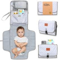 Colchoneta para Cambiar Pañales KeaBabies Ezee Portátil Impermeable Gris