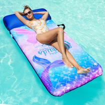 Colchoneta para piscina Parentswell extragrande 185x90 cm con reposacabezas - Sirena