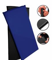 Colchonete Academia 90x40x3 cm Preto e Azul Espuma Macia D23 Impermeável Yoga Pilates