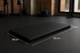 Colchonete Academia (90x40x3cm) - material sintético Black