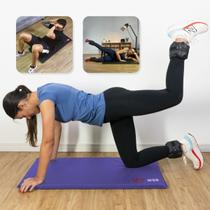 Colchonete Academia Pilates Yoga Exercícios 95x55x3cm WON Alta Densidade D80 Costura Reforçada Azul