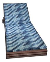 Colchonete Acquablock Almofada Espreguiçadeira Asturias Palheta Azul Cód. 1345