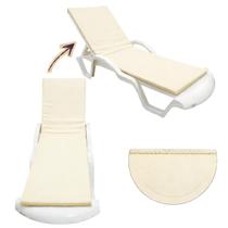 Colchonete Almofada De Espreguiçadeira De Piscina Bege Claro