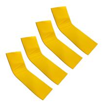 Colchonete Almofada Espreguiçadeira De Piscina Liso Amarelo impermeável 4 unidades