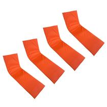 Colchonete Almofada Espreguiçadeira De Piscina Liso Laranja Impermeável 4 unidades