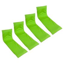 Colchonete Almofada Espreguiçadeira De Piscina Liso Verde Limão impermeável 4 unidades