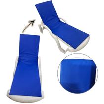 Colchonete Almofadado De Espreguiçadeira P/piscina Azul Liso