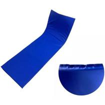 Colchonete Almofadado De Espreguiçadeira P/piscina Azul Liso