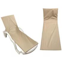 Colchonete Almofadado De Espreguiçadeira P/piscina Bege Liso Colchonete Almofadado De Espreguiçadeira P/piscina Bege Liso