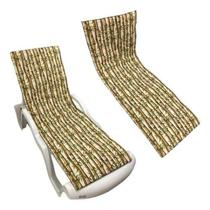 Colchonete Almofadado De Espreguiçadeira Piscina Verde Bambu Colchonete Almofadado De Espreguiçadeira Piscina Verde Bambu