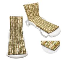 Colchonete Almofadado De Espreguiçadeira Piscina Verde Bambu