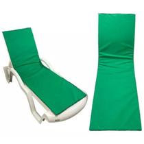 Colchonete Almofadado De Espreguiçadeira Piscina Verde Liso - DreamInBox