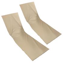 Colchonete Almofadado Espreguiçadeira Piscina Bege Liso 2un