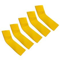 Colchonete Almofadado Espreguiçadeira Piscina Liso Amarelo 5 unidades