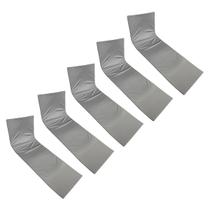 Colchonete Almofadado Espreguiçadeira Piscina Liso Cinza Prata 5 unidades