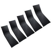 Colchonete Almofadado Espreguiçadeira Piscina Liso Preto 5 unidades