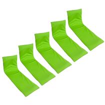 Colchonete Almofadado Espreguiçadeira Piscina Liso Verde Limão Claro 5 unidades