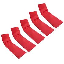 Colchonete Almofadado Espreguiçadeira Piscina Liso Vermelho 5 unidades