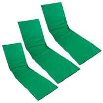 Colchonete Almofadado Espreguiçadeira Piscina Verde Liso 3un