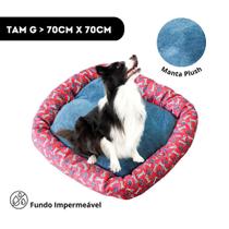 Colchonete Cama Caminha 70x70 com Almofada Manta Soft Pet G Impermeavel Cães Cachorro Pet Shop