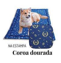 Colchonete Cama Pet Médio 80X60 Impermeável - Coroa Dourada