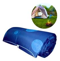 Colchonete Camping Acampamento Solteiro 65x180x3cm Viagem Dobrável Alça Com Capa Compacto Barraca