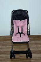 Colchonete Capa Para Carrinho MicroPercal 200 Fios Com Pompom Almofadado Rosê Nude