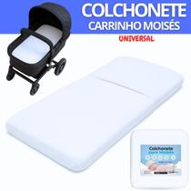 Colchonete Carrinho Moisés Bebê Universal Berço Ninho Colchão Macio Enxoval com Capa Removível