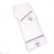 Colchonete Colchão Carrinho Moisés bebê 2 pc Bordado 80x32