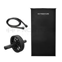 Colchonete De Academia/treino + Corda De Pular + Roda Abdominal Profissional Fitness KIT PRETO Colchonete De Academia/treino + Corda De Pular + Roda Abdominal Profissional Fitness KIT PRETO
