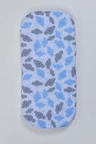 Colchonete de Carrinho Oval Moisés Chuva de benção menino 100% Algodao azul bebe e cinza Colchonete de Carrinho Oval Moisés Chuva de benção menino 100% Algodao azul bebe e cinza