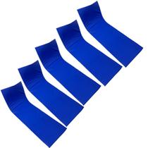 Colchonete De Espreguiçadeira De Piscina Liso Azul 5un Colchonete De Espreguiçadeira De Piscina Liso Azul 5un