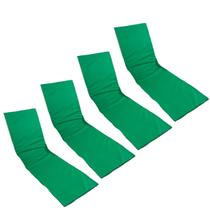 Colchonete De Espreguiçadeira De Piscina Liso Verde 4un