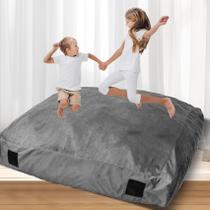 Colchonete de impacto WOUDY para crianças e adultos, sensorial, cinza, 150 x 150 cm