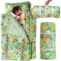 Colchonete de soneca infantil Cuddly Kiddos Safari na Selva com espuma viscoelástica