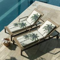 Colchonete Espreguiçadeira Piscina Impermeável Coqueiro Área Externa 0.55x1.75m