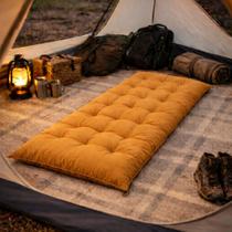 Colchonete Futon 1,70x60 Espreguiçadeira Almofada Grande Confortável Multiuso Cores:Mostarda