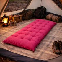 Colchonete Futon 1,70x60 Espreguiçadeira Almofada Grande Confortável Multiuso Cores:Pink