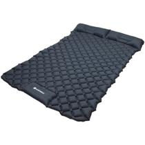 Colchonete Inflável Casal Isolante Térmico Guepardo Dott para Camping e Trilhas com Travesseiro Incorporado Azul 195x120x5,5cm